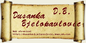 Dušanka Bjelopavlović vizit kartica